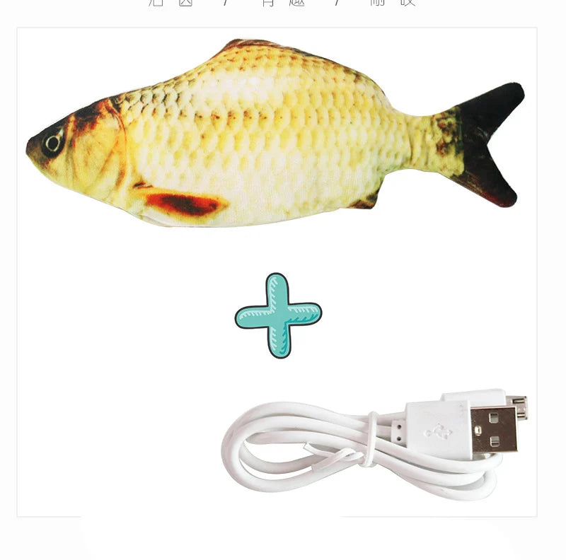 Cat USB Charger Toy Interactive Electric Floppy Fish