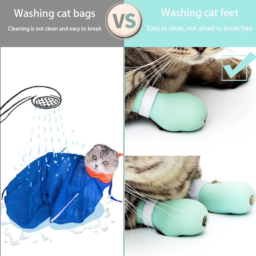 Adjustable Cat Paw Protector for Bath