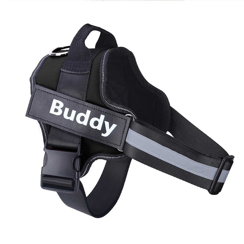Personalized Dog NO PULL Reflective Breathable Harness
