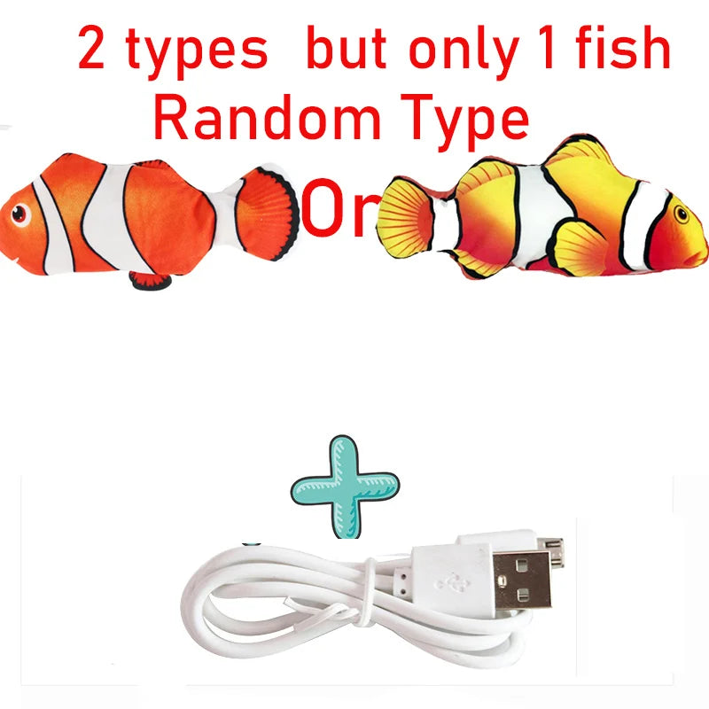 Cat USB Charger Toy Interactive Electric Floppy Fish