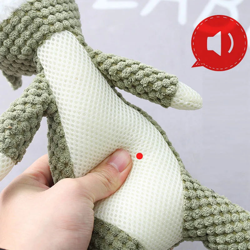 Plush Cartoon Dog Chew Squeak Toys