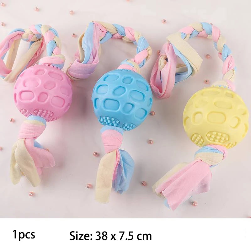 Pet Toys For Small Dog Chews TPR Knot, Bite Resistant Molar Teeth Cleaning, Training Supplies