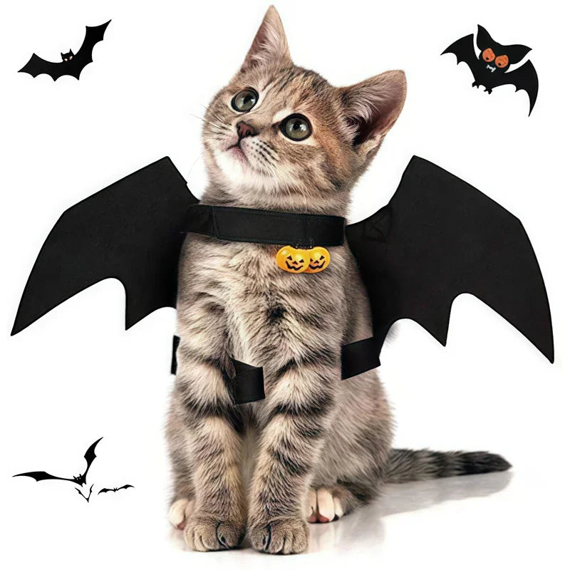 Halloween Cute Pet Dog Cat Black Bat Wings Harness Costume
