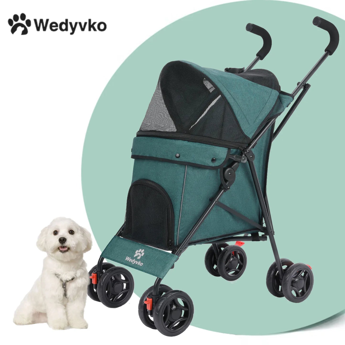Outdoor Cat Dog Travel Breathable Pet Stroller