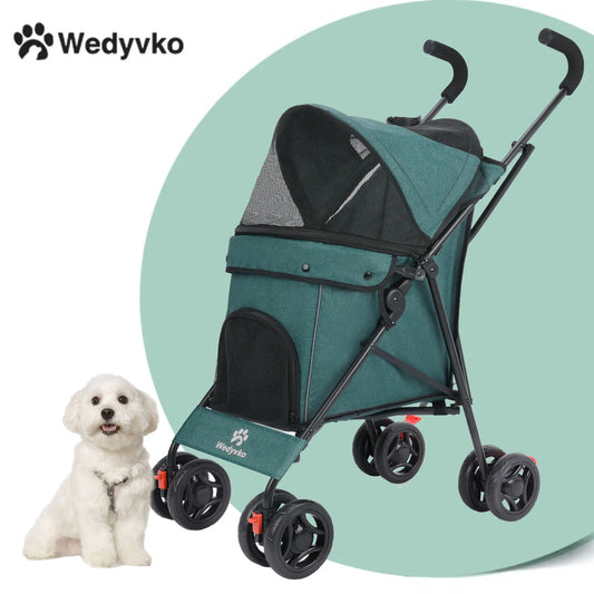 Outdoor Cat Dog Travel Breathable Pet Stroller