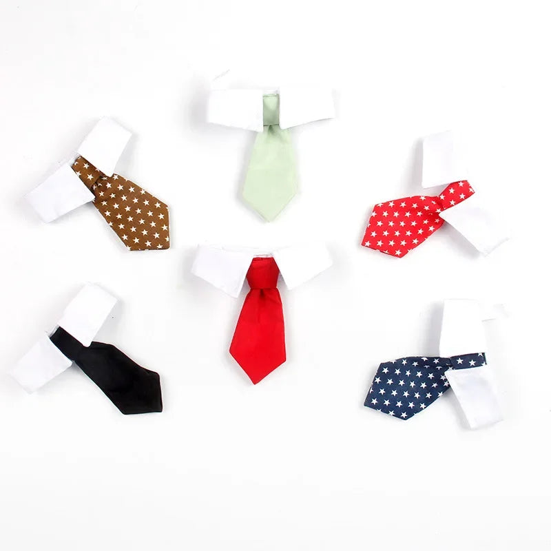 Pet Dog Cat Formal Necktie Tuxedo Black and Red Bow Tie Collar for  Wedding, Holiday and Party Gift