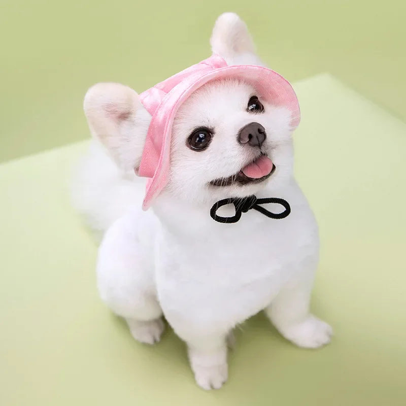 Dogs Bucket Hat With Ear Holes Sunproof Baseball Cap