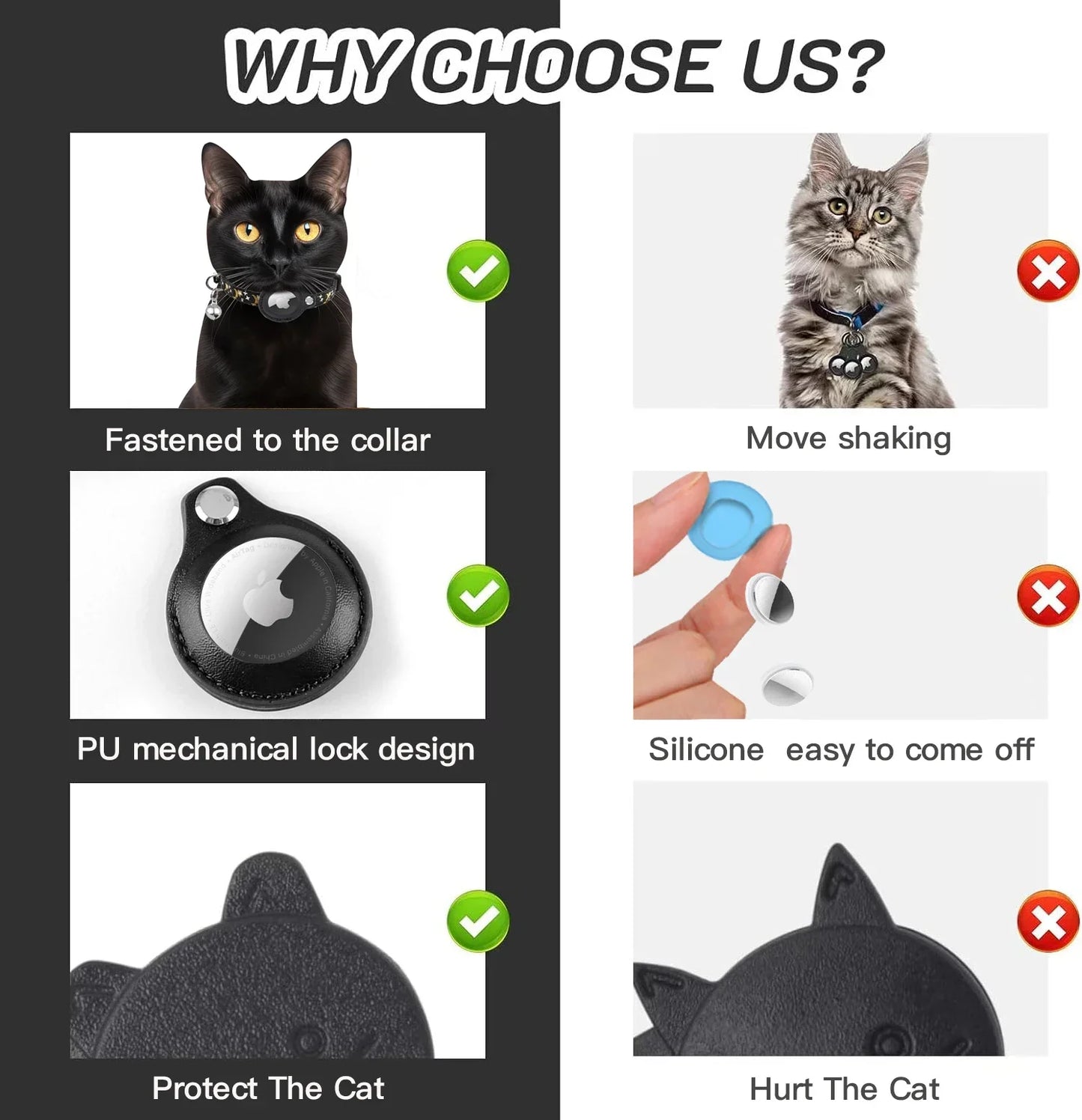 Airtag Case Pet Collar Anti Lost Locator