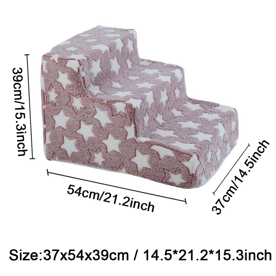 Steps for Dog Pet Ramp, Cat Ladder 3 or 4 Stairs for Puppy Ramp Detachable Sponge