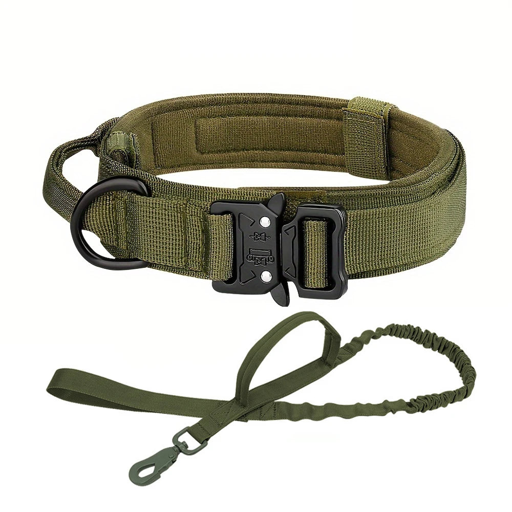 Dog Training Adjustable Tactical Collar And Leash