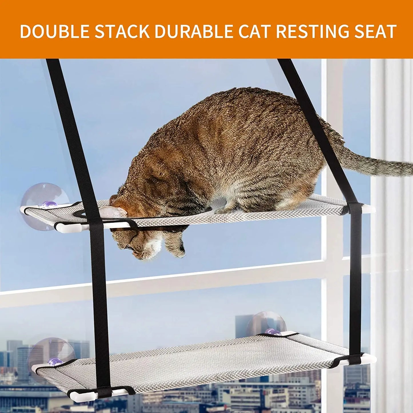 Cat Bed Hanging Window Double-Layer Pet Hammock