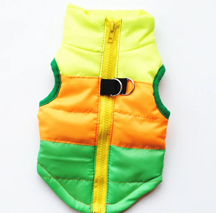 Winter Clothing Cotton-Padded Jacket Waistcoat Out Pull Buckle Pet, luxury Dog clothes