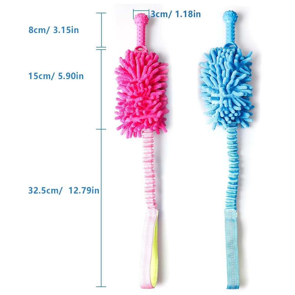 1pc Dog Plush Chew, Teeth Cleaning  Durable Training Interactive Toy