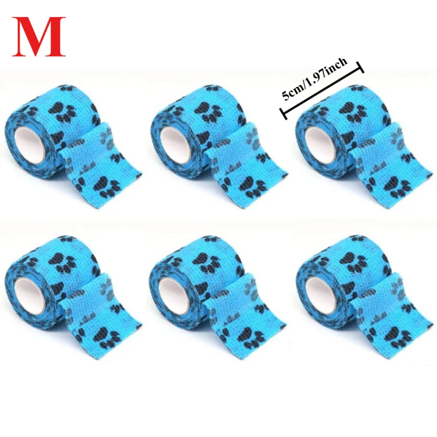 Pet Self-adhesive Elastic Dog Cat Bandage, Leg Cover Protector Strap