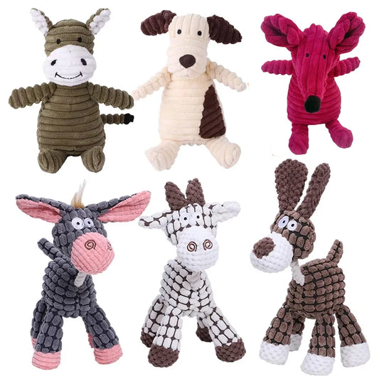 Animal Shaped Bite Resistant Squeaky Toys
