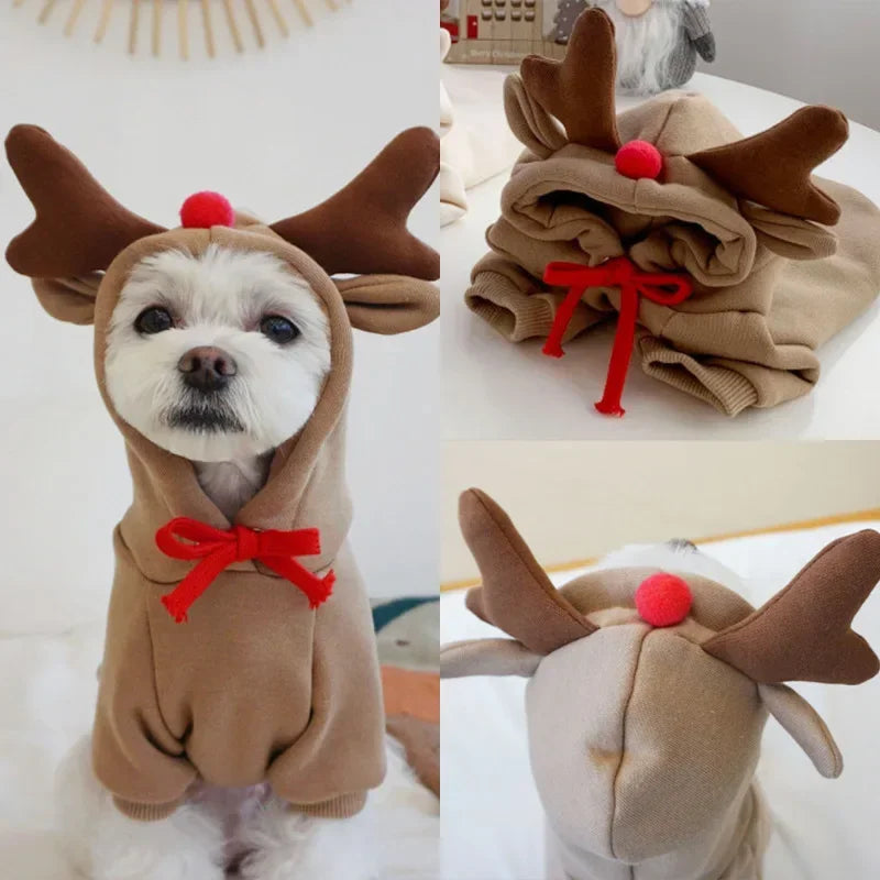 Cute Elk Dog Reindeer Warm Hoodies