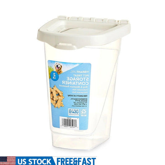 Pet Treat Storage Container 2 lb Locking Lid Dishwasher Safe