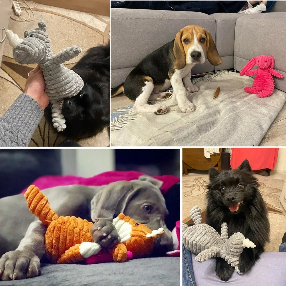 Animal Shaped Bite Resistant Squeaky Toys