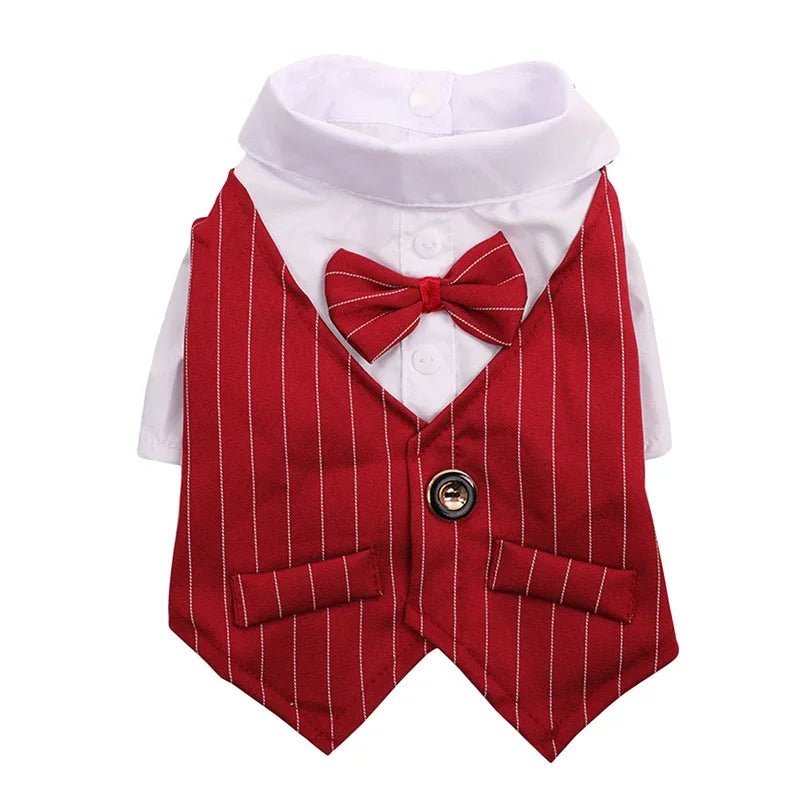 Dog Shirt Tuxedo w/ Bow Tie