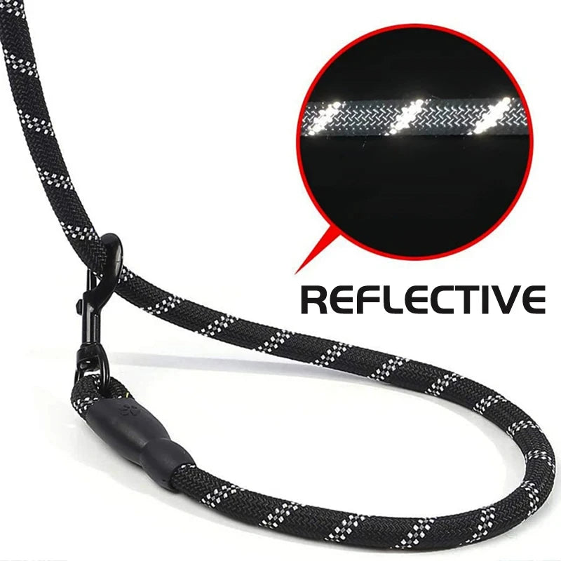 Reflective Dog Leash With Comfortable Padded Handle - Double Heavy Duty Traction Rope
