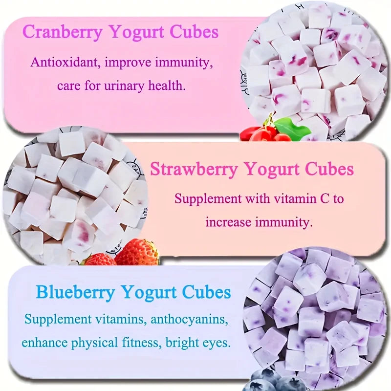 3.53oz Fruit Yogurt Cubes Dog Treats