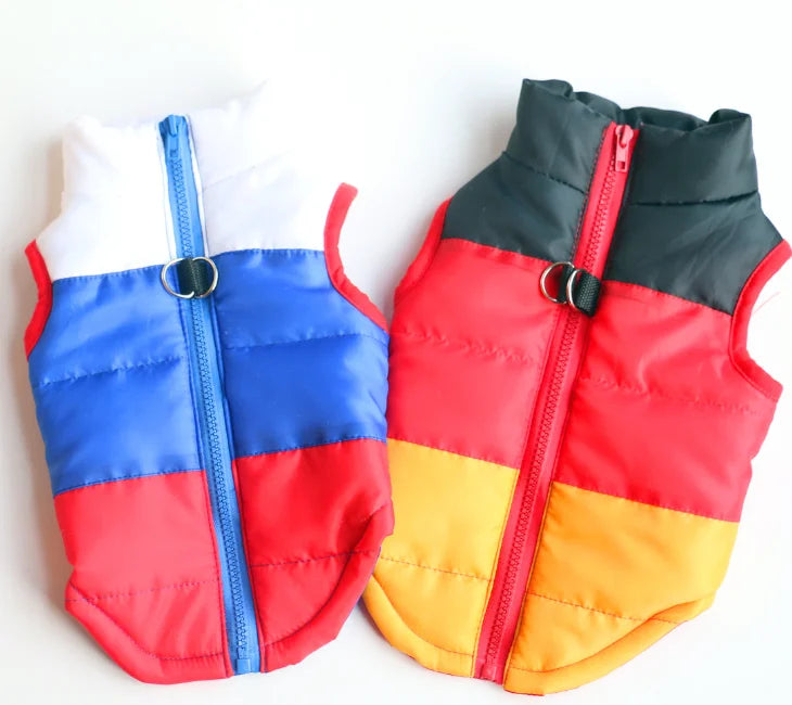 Winter Clothing Cotton-Padded Jacket Waistcoat Out Pull Buckle Pet, luxury Dog clothes