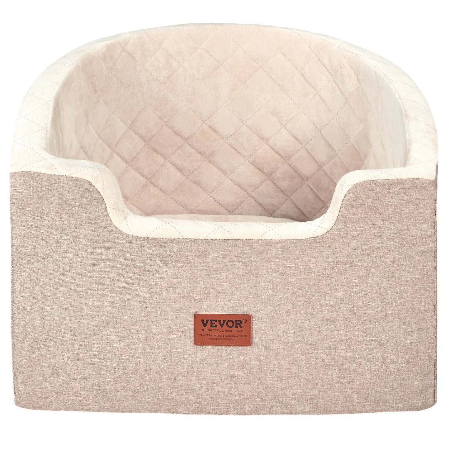 Dog Booster Car Pet Seat For Small Medium Dog Up To 55 Lbs Brown