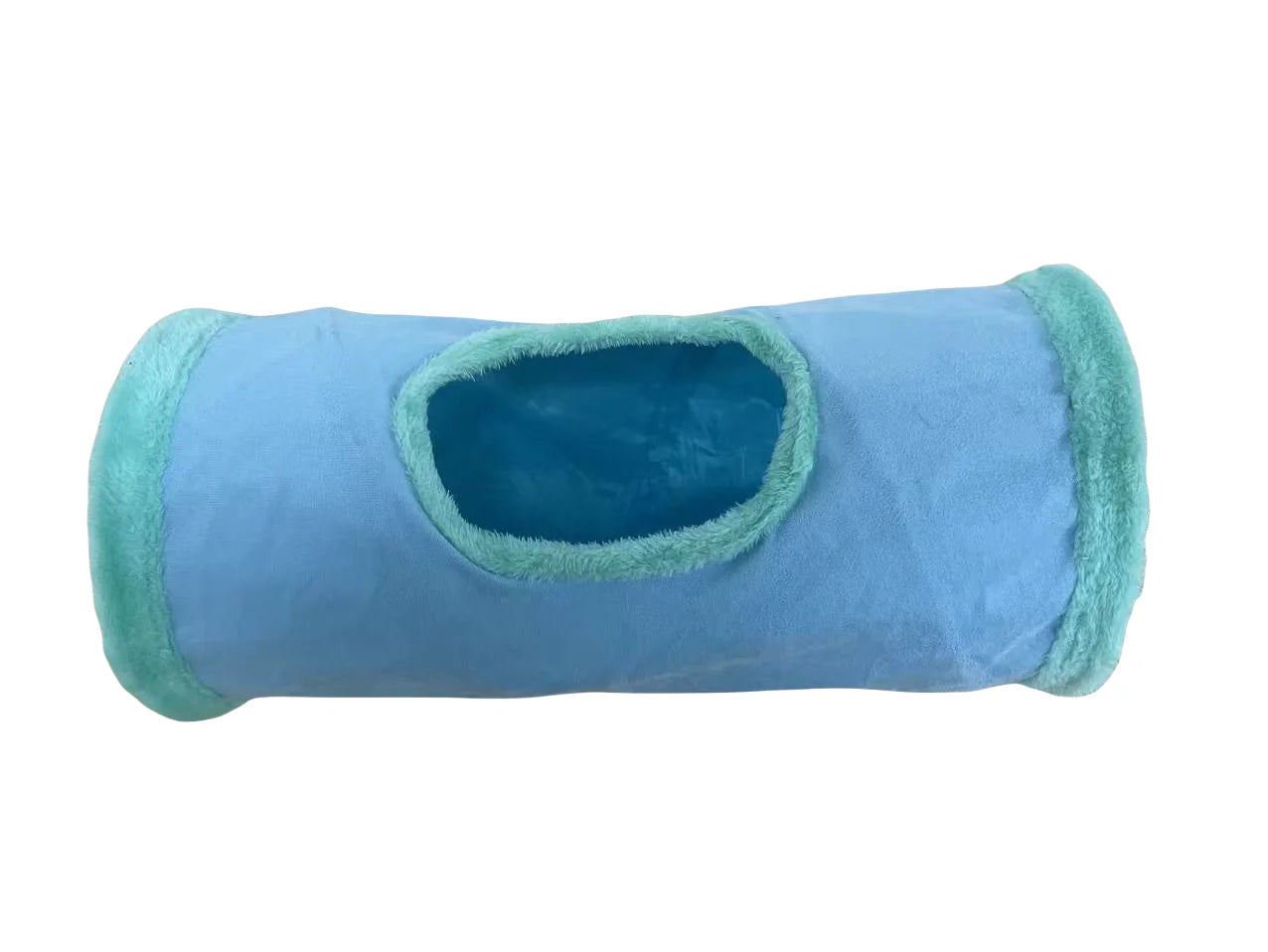 Collapsible Cat Winter Suede Tunnel for Puppy Play Chase Hide