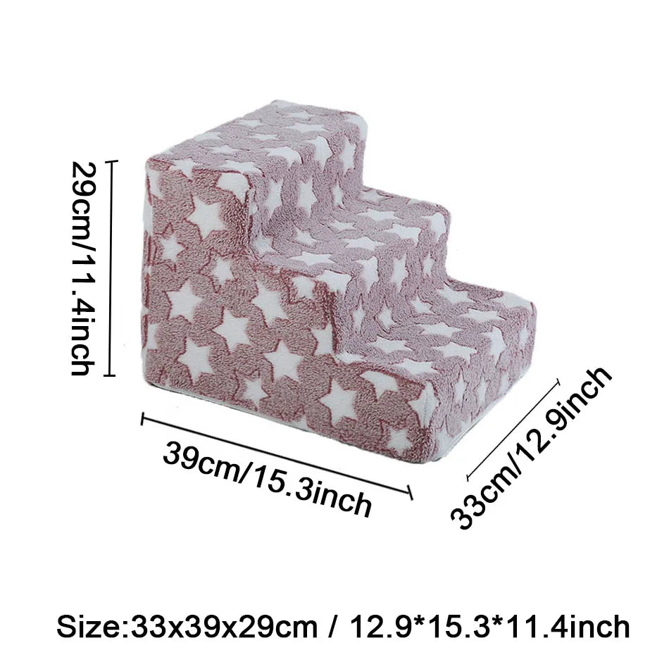 Steps for Dog Pet Ramp, Cat Ladder 3 or 4 Stairs for Puppy Ramp Detachable Sponge