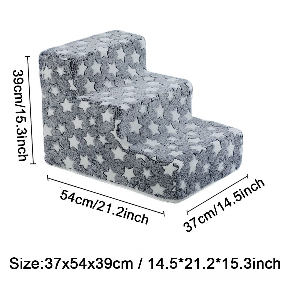 Steps for Dog Pet Ramp, Cat Ladder 3 or 4 Stairs for Puppy Ramp Detachable Sponge