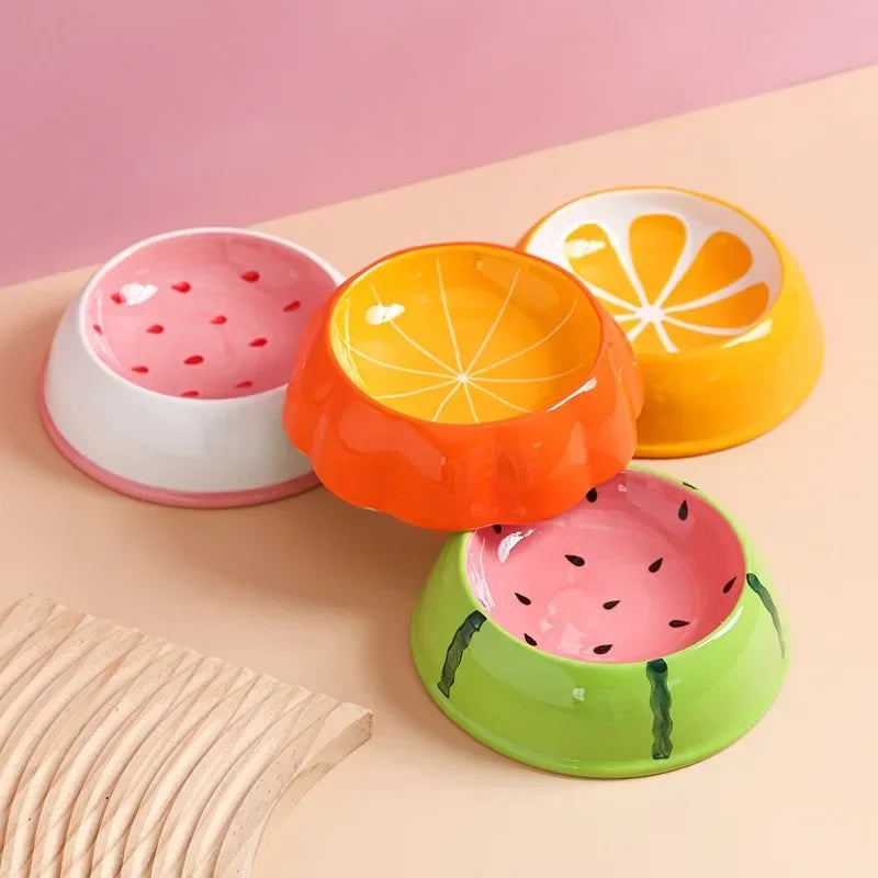 4 cute designs pet ceramics bowls