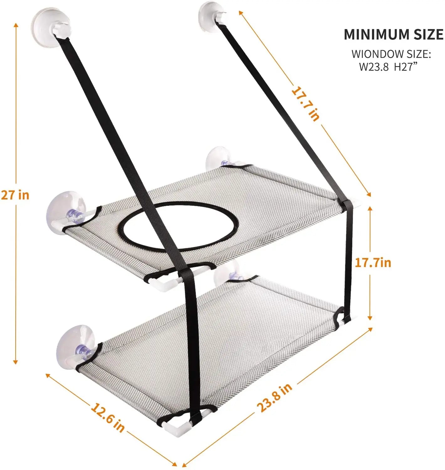 Cat Bed Hanging Window Double-Layer Pet Hammock