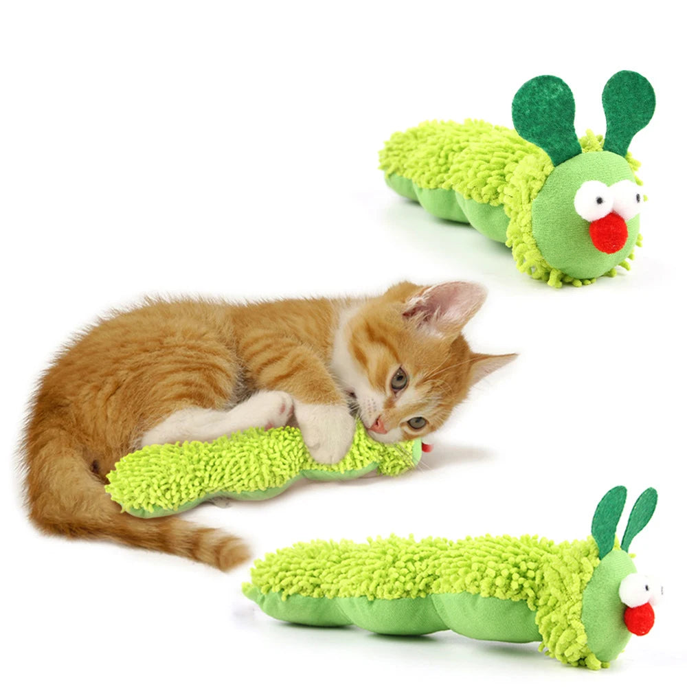 Cat Chew Caterpillar Catnip Molar Toy Silvervine Teaser.
