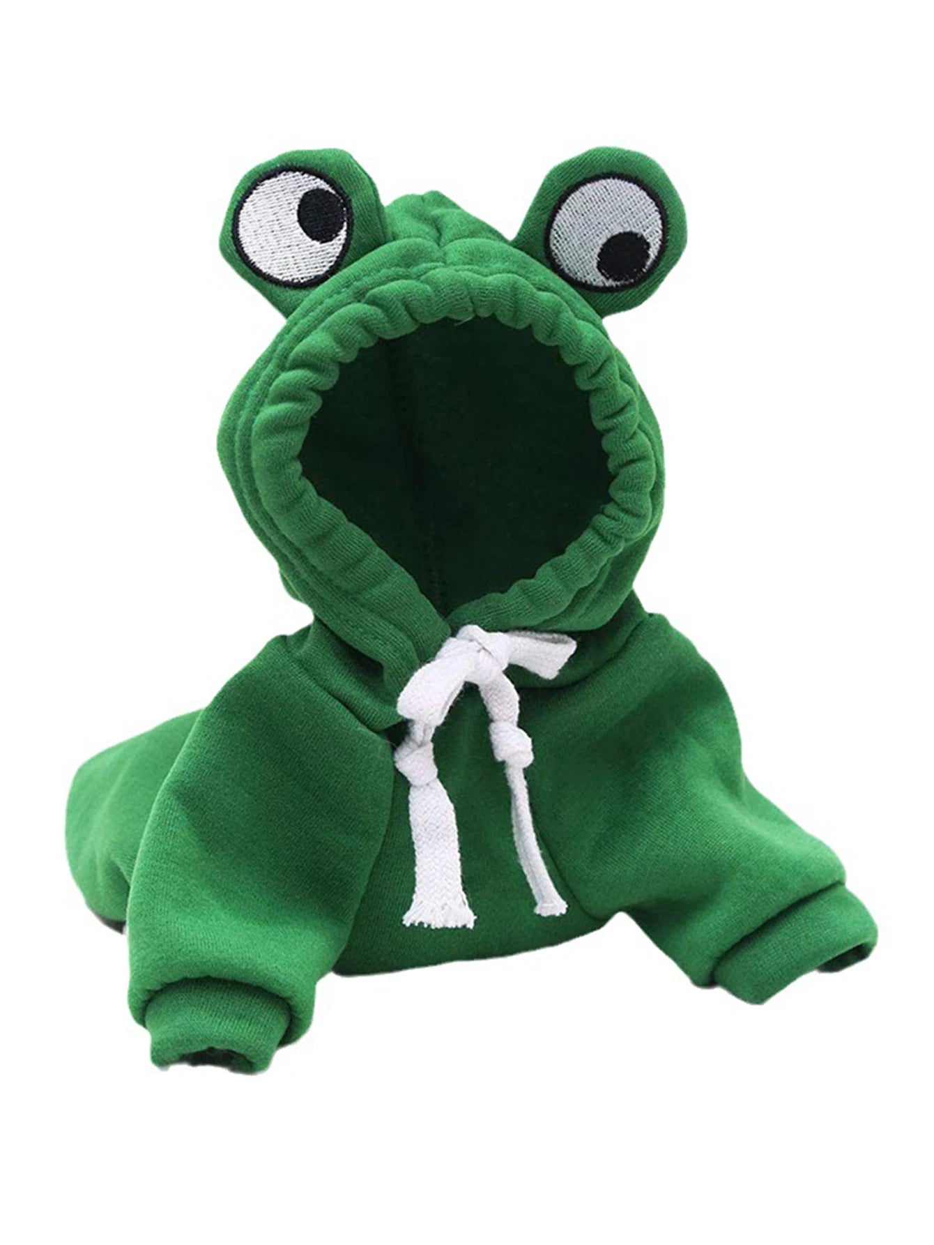 1PC Cute Green Frog Pet Sweater Hoodie with Fun Design for Small and Medium Dogs
