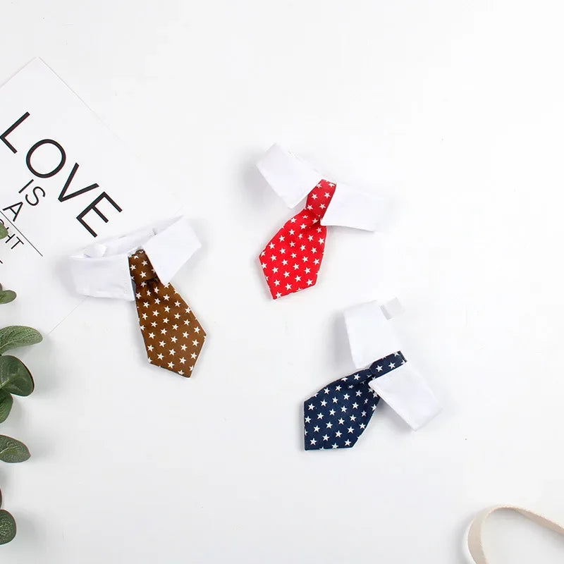 Pet Dog Cat Formal Necktie Tuxedo Black and Red Bow Tie Collar for  Wedding, Holiday and Party Gift