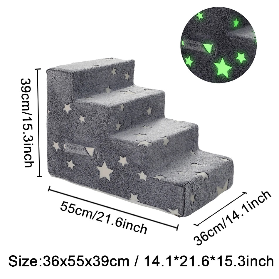 Steps for Dog Pet Ramp, Cat Ladder 3 or 4 Stairs for Puppy Ramp Detachable Sponge
