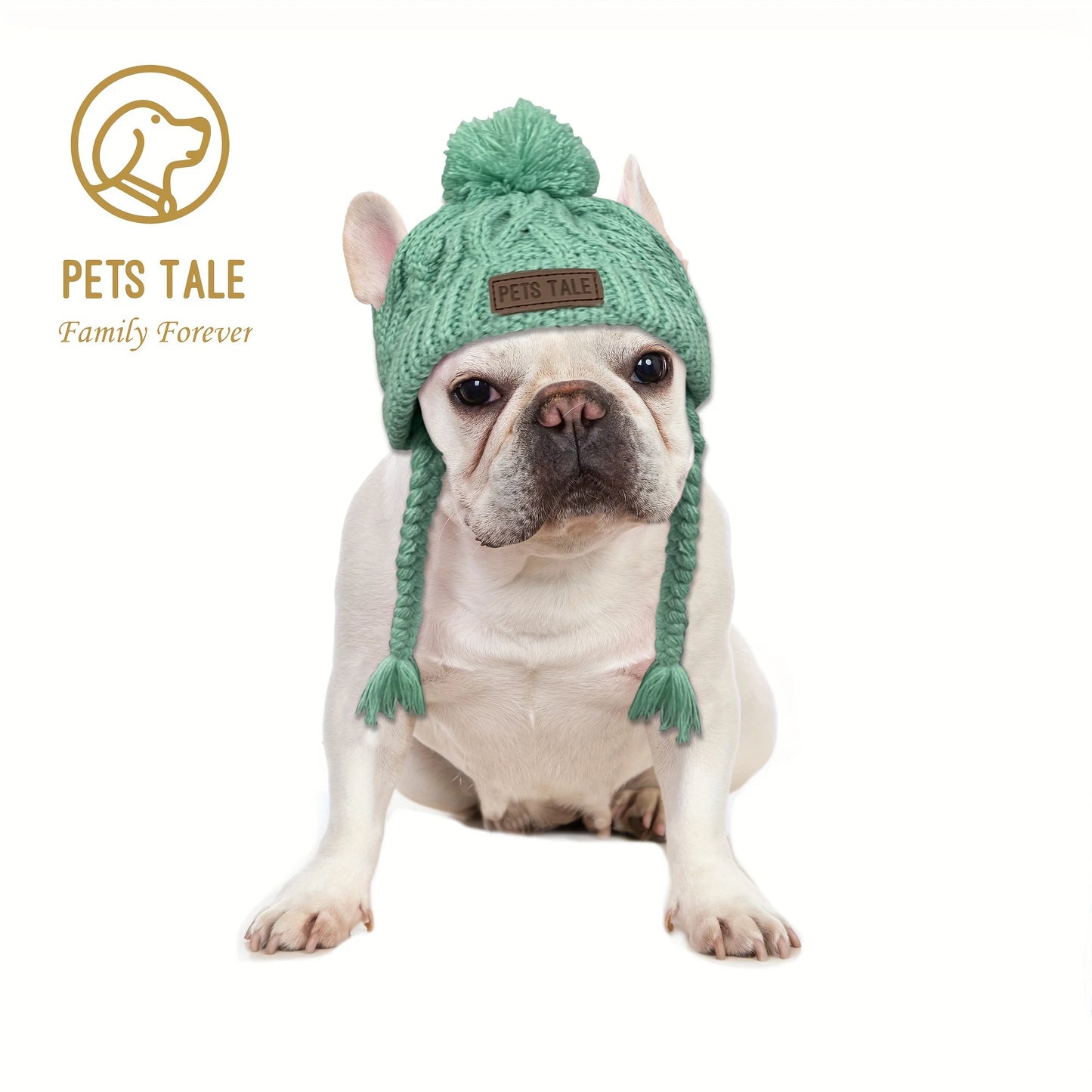 Winter Soft,  Warm Knitted, Windproof Knitting Dog Hat