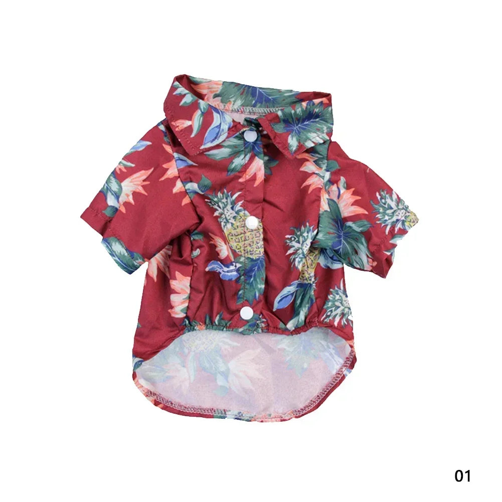 Hawaiian Style Dog T-Shirts