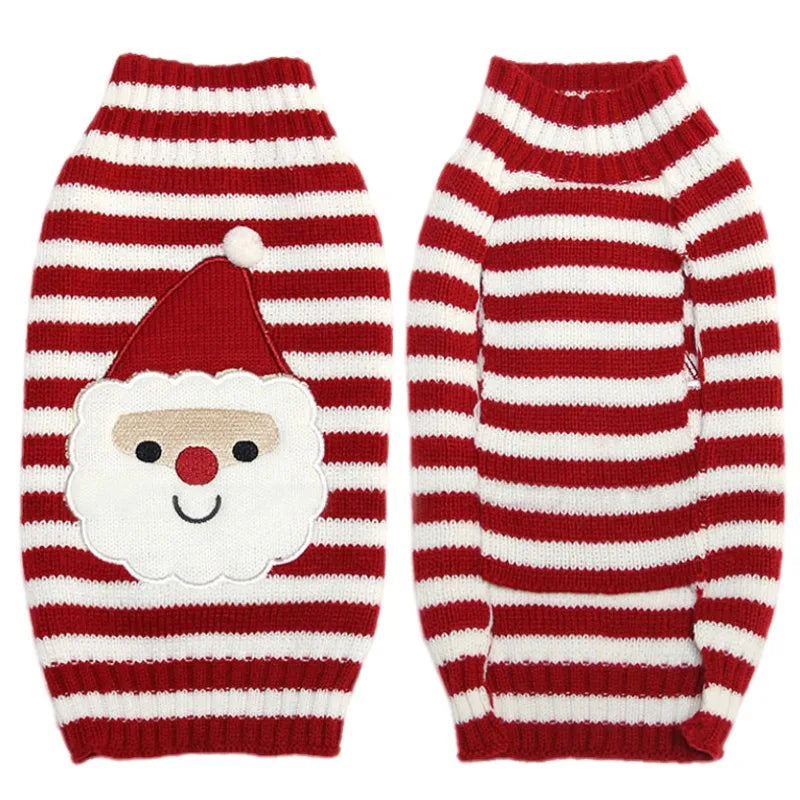 Winter Pet Sweaters for Small/Medium Dogs, Christmas Cute Print Puppy Turtleneck, Soft Warm Cat Sweater