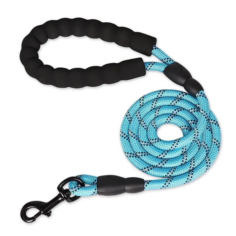 Reflective Dog Leash With Comfortable Padded Handle - Double Heavy Duty Traction Rope