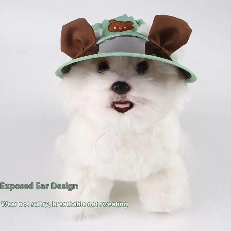 Dog Sun Visor Hat w/Sun Protection