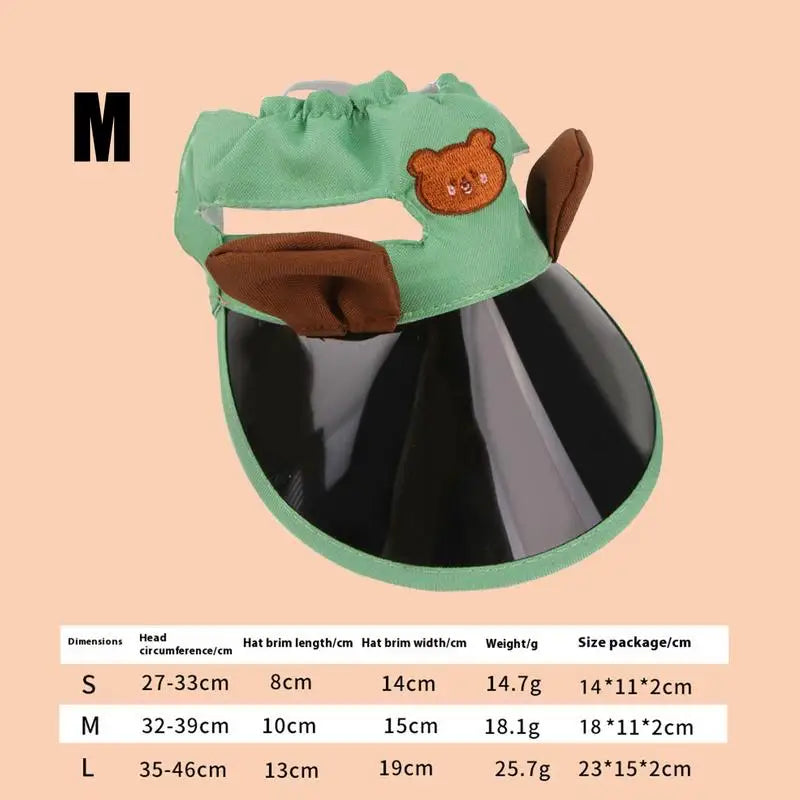 Dog Sun Visor Hat w/Sun Protection