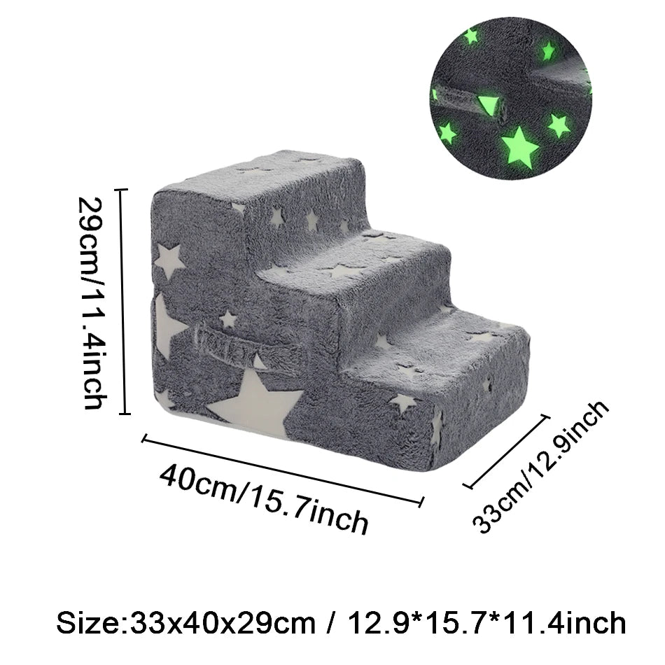 Steps for Dog Pet Ramp, Cat Ladder 3 or 4 Stairs for Puppy Ramp Detachable Sponge