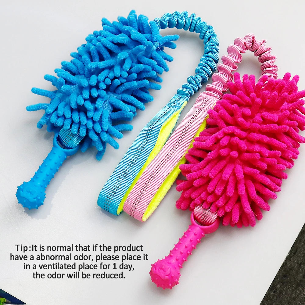 1pc Dog Plush Chew, Teeth Cleaning  Durable Training Interactive Toy