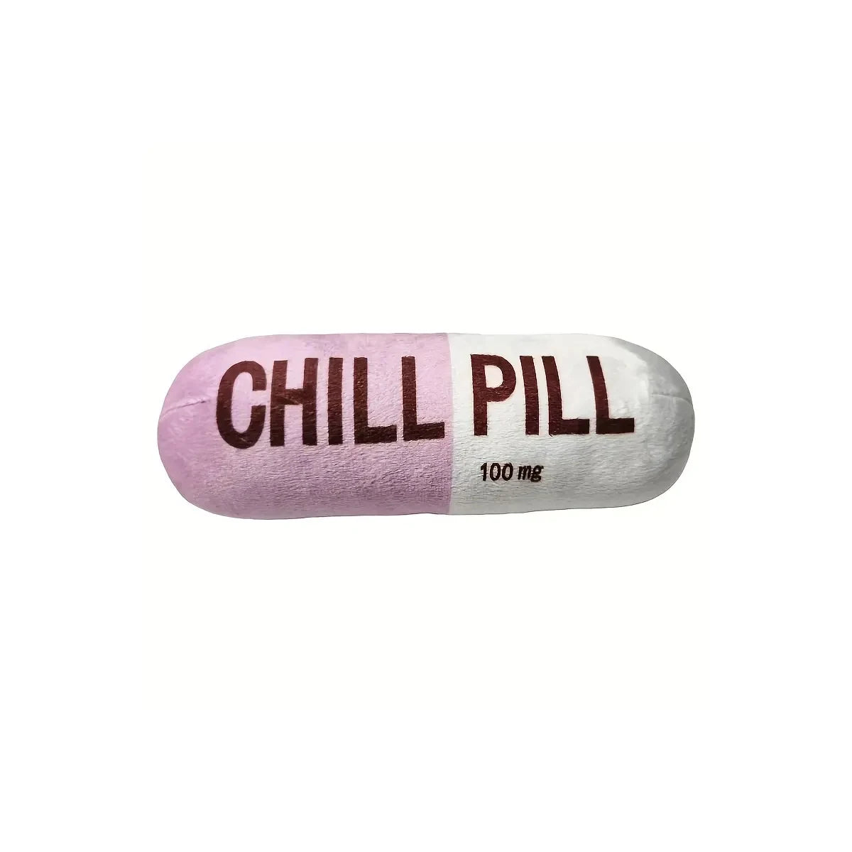 Interactive Plush Pill-Shaped Toy with Squeaker Pet Play and Dental Health