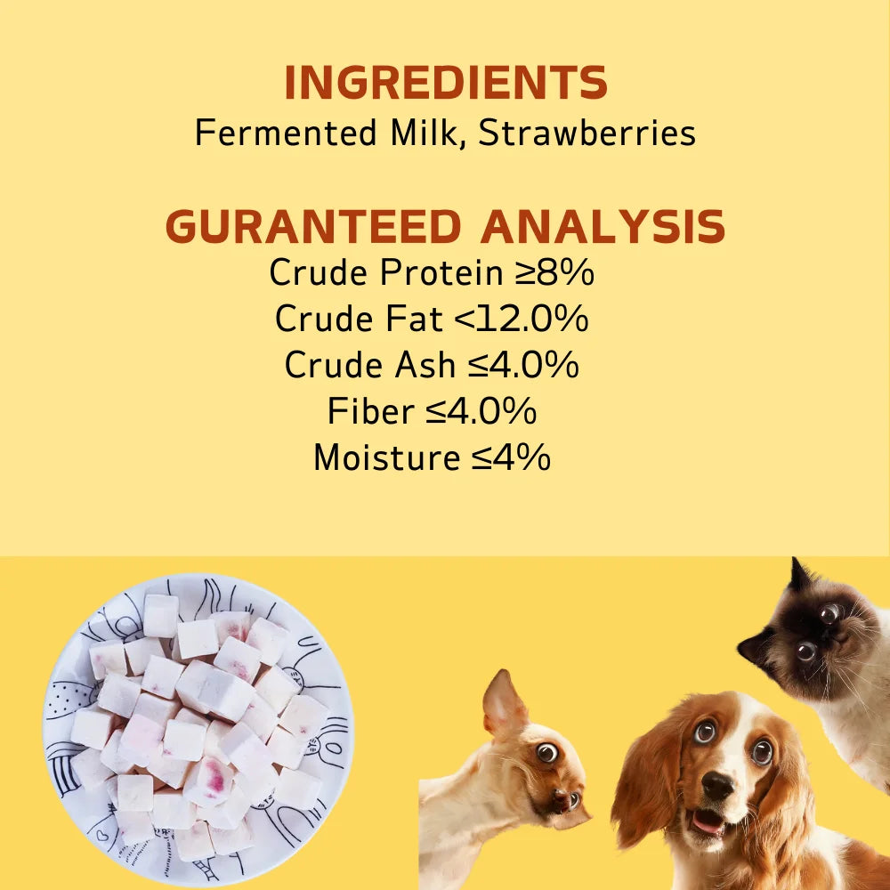 3.53oz Fruit Yogurt Cubes Dog Treats