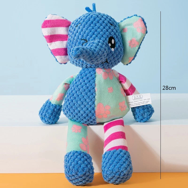 Plush Toy Cat Dog Puzzle Toy, Bite Resistant Interactive Squeaky Toy