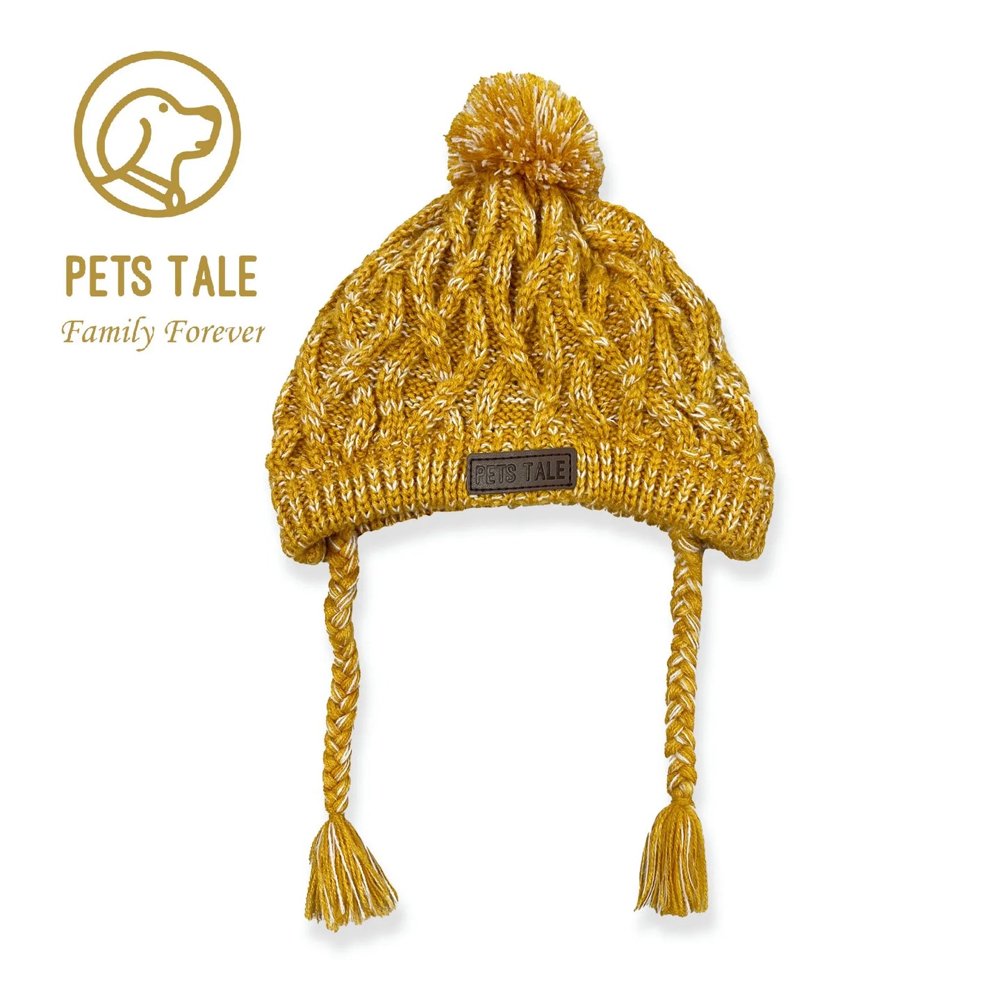 Winter Soft,  Warm Knitted, Windproof Knitting Dog Hat