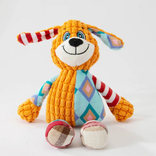 Plush Toy Cat Dog Puzzle Toy, Bite Resistant Interactive Squeaky Toy