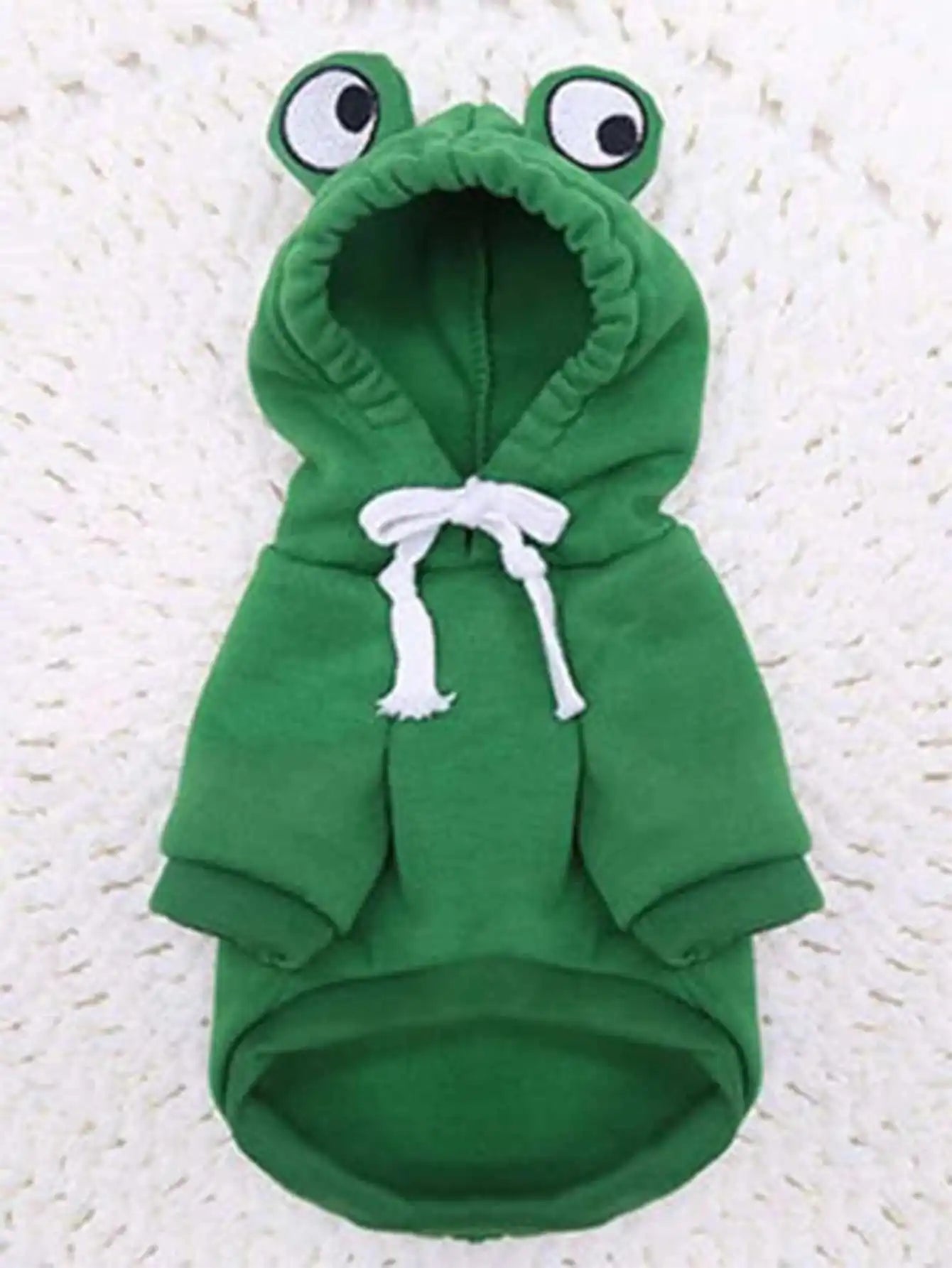 1PC Cute Green Frog Pet Sweater Hoodie with Fun Design for Small and Medium Dogs